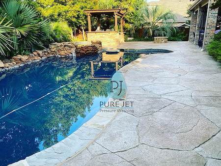 Concrete sealing seal pool area